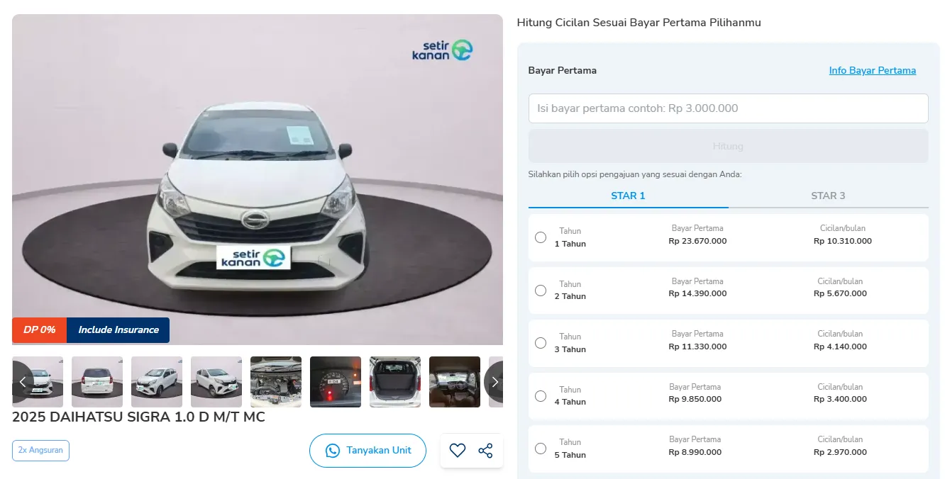 Mobil Sigra Bekas