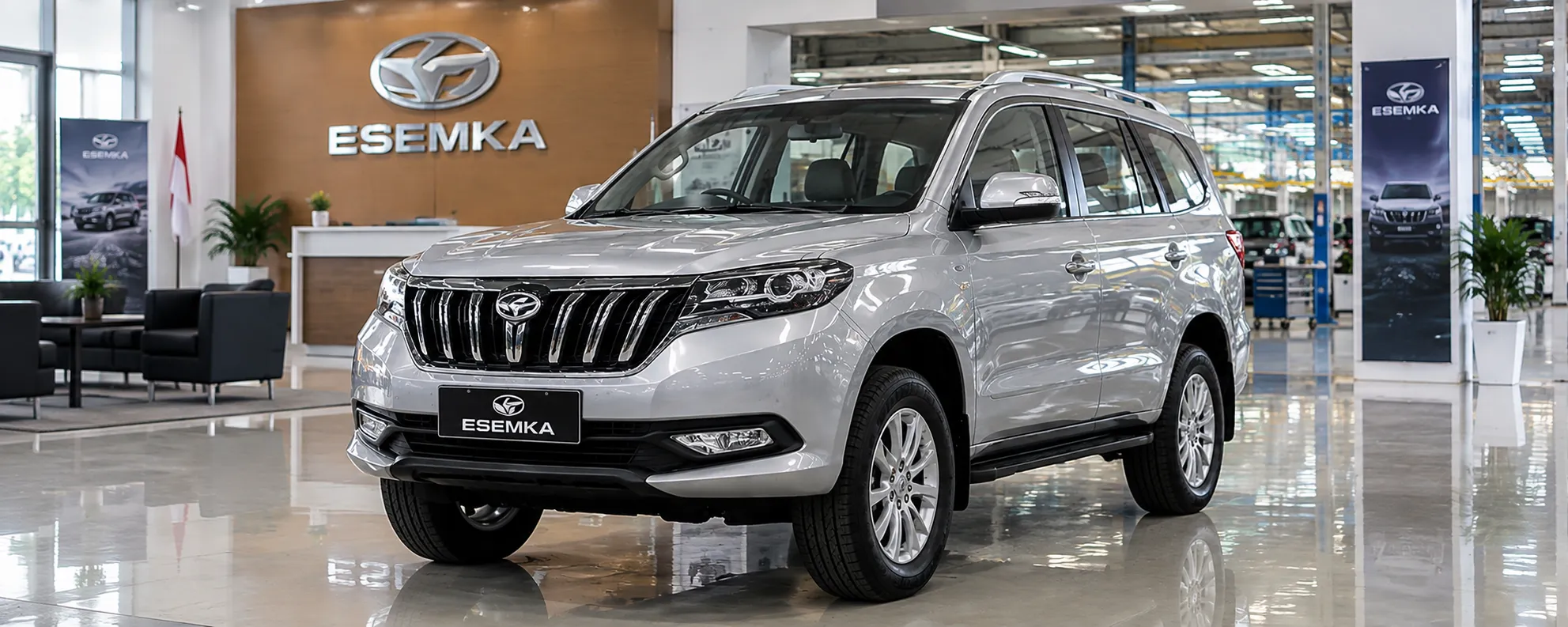 Mobil Esemka buatan Indonesia diproduksi oleh PT Solo Manufaktur Kreasi di Boyolali, Jawa Tengah.